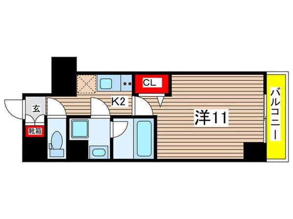 ｼﾞｪﾉｳﾞｨｱ新横浜ｽｶｲｶﾞｰﾃﾞﾝ(807)の物件間取画像